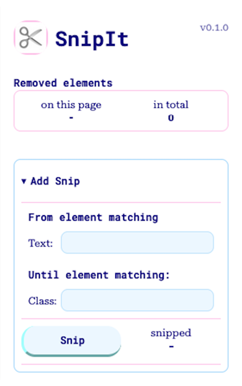 Screenshot of SnipIt